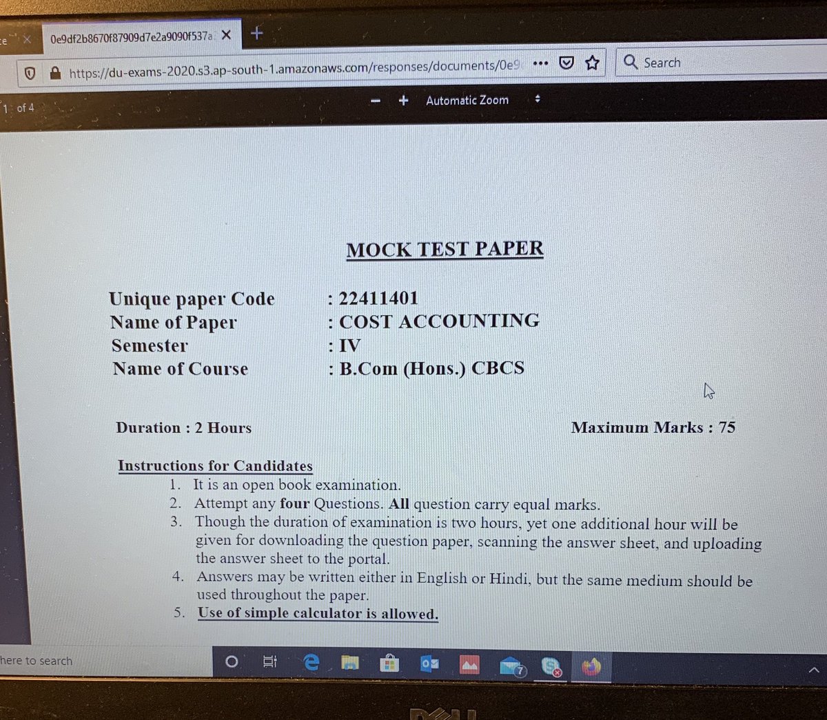 hristwatch's tweet photo. downloaded my 7:30 mock and turns out iss slot mein toh 6th sem ka paper hi nahi hai (we had no prior information im not a fool lol) so ive been asked by my HoD to check in every slot because no one has any idea what's happening🤡 #delhiuniversity #DUAgainstOnlineExams https://t.co/b5huu3FrDc
