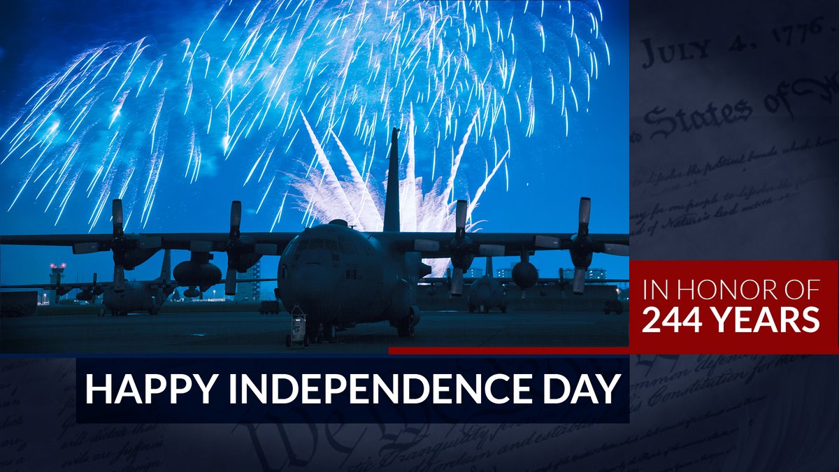Wishing you a safe and happy #IndependenceDay! Today we salute our service members who have protected our freedom &amp; the nation for 244 years. #July4th