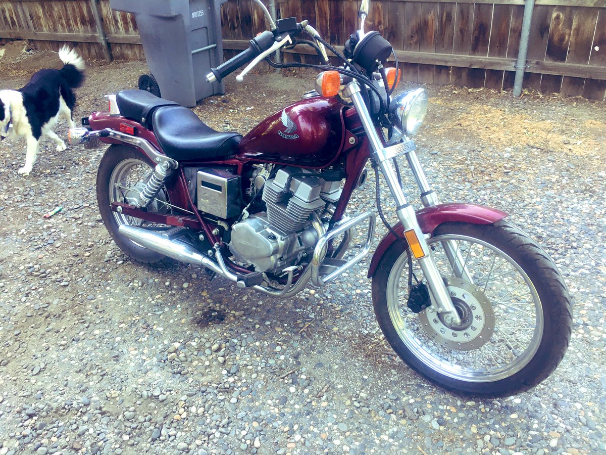 KatMillicent's tweet photo. I’ve inherited a 1985 #hondarebel. I’m so stoked. https://t.co/b8oOBFPjCF