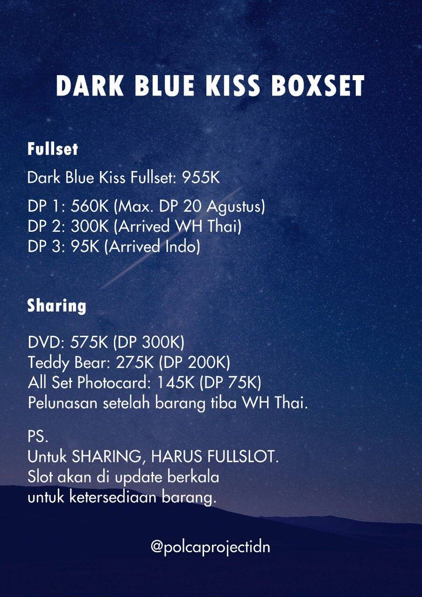 polcaprojectidn's tweet photo. Selamat pagi polca 🌼🌻
Untuk pembelian boxset DBK akan dapat benefit seperti yang di bawah ini. Design benefit di up secara berkala 😘 untuk pembelian fullset setelah transfer segera isi gfrom 👇
https://t.co/o0sGiv202E
#polcaprojectIDN #DarkBlueKissBoxset https://t.co/Kxr68E8QLg