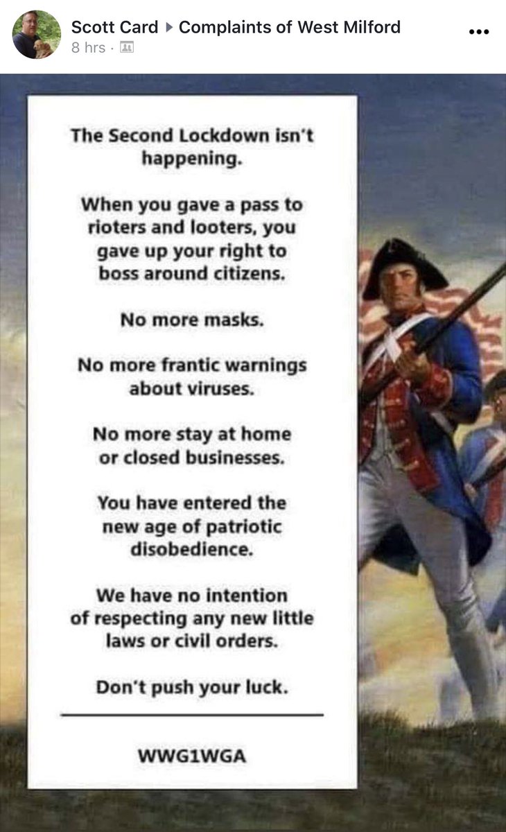 Spreading Q-Anon propaganda and #COVIDー19 conspiracy theories #COVIDIOTS