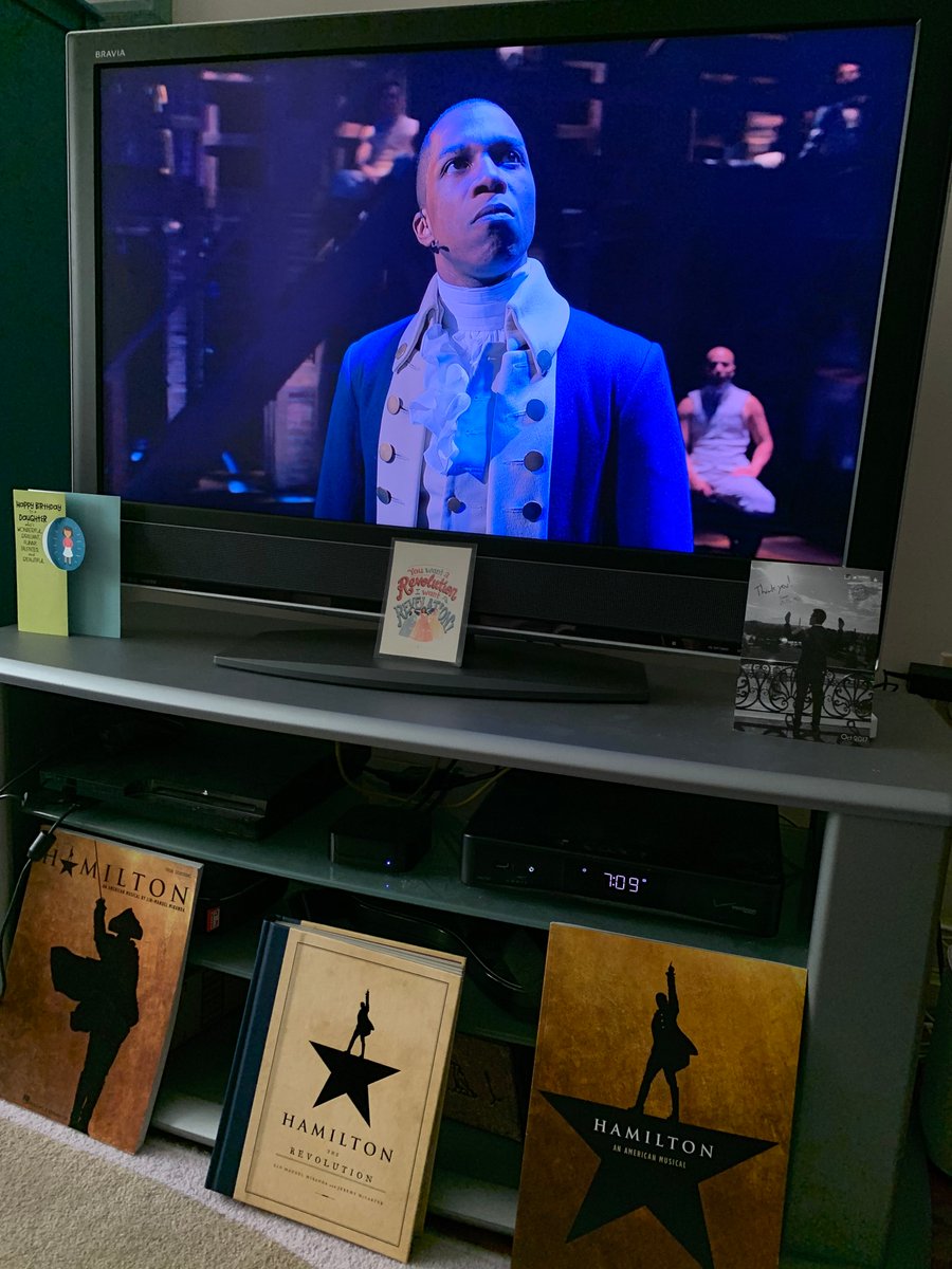 Missed the watch party because we had birthday stuff, but now that we've finished  #Hamilfilm  , I have to thank  @Lin_Manuel for making this a July 3 the kid will never forget! Thank YOU!