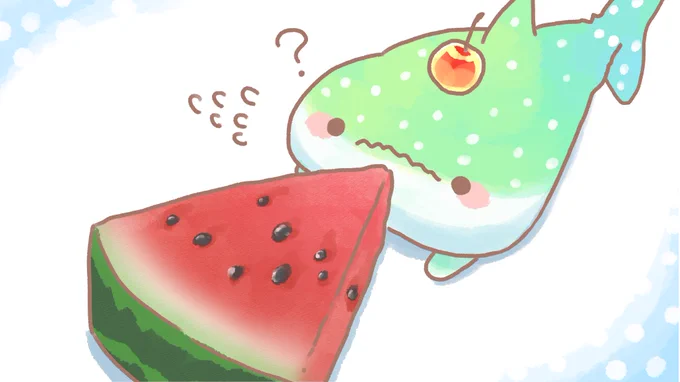 メロンソーダじんべえざめとスイカ 