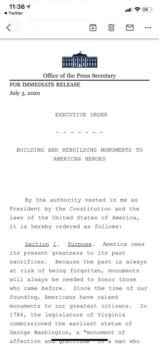 WH just sent this out at the conclusion of Trump’s speech! The new monuments are a go 