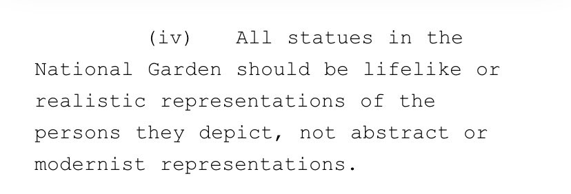 It also specifically says no modernist or abstract interpretations. This is beyond based.