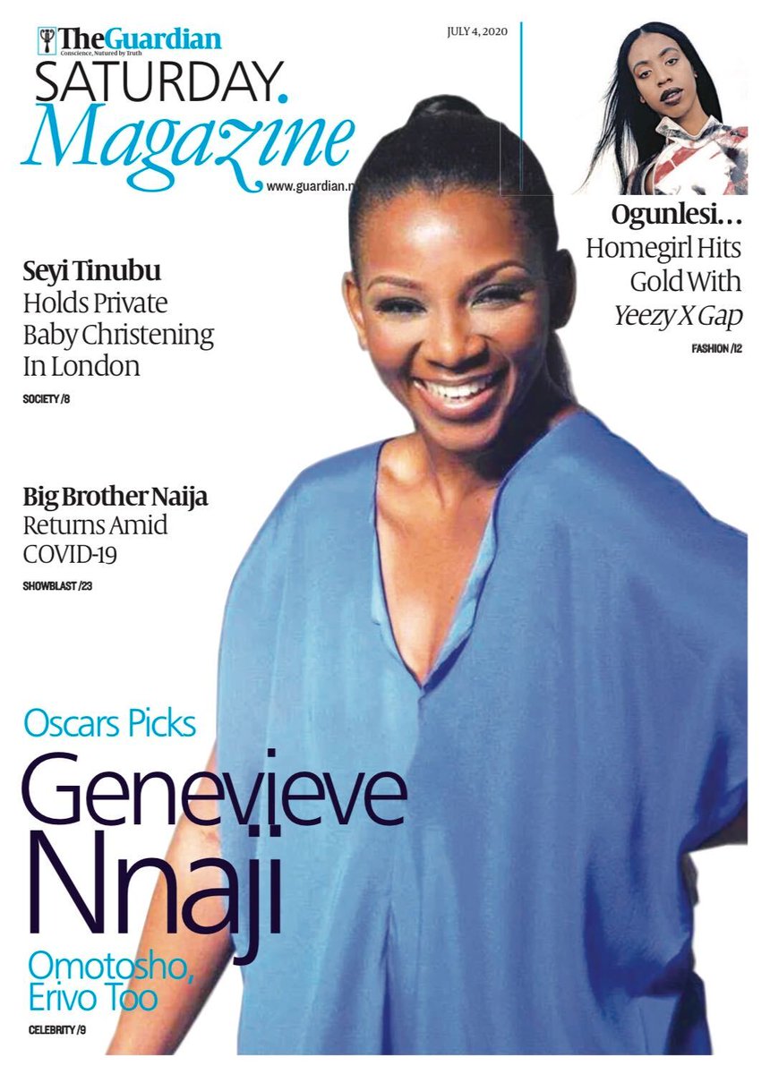 GuardianNigeria's tweet photo. Get a copy of ‘The Guardian on Saturday’ and enjoy the added bonus of today’s instalments of the Saturday Magazine, Guardian Woman, and Guardian Music.
#GuardianSaturdayMagazine #StephanieLinus #BurnaBoy #Genevieve #Nigeria #Entertainment #Music #Film #Movies #TheGuardianNg https://t.co/Kid1P9FrBX