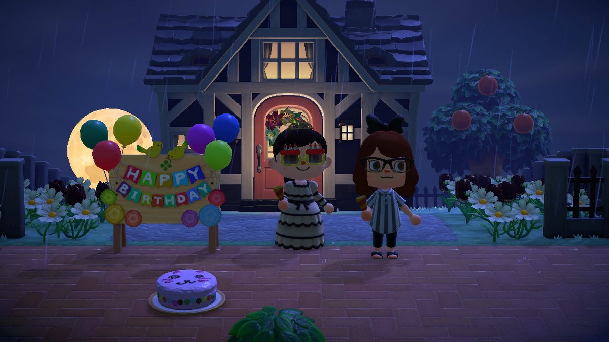 MPenburg's tweet photo. Nighttime birthday swim party for my sis! #night #swimming #AnimalCrossing #ACNH #NintendoSwitch https://t.co/uuVmv3Pj9w