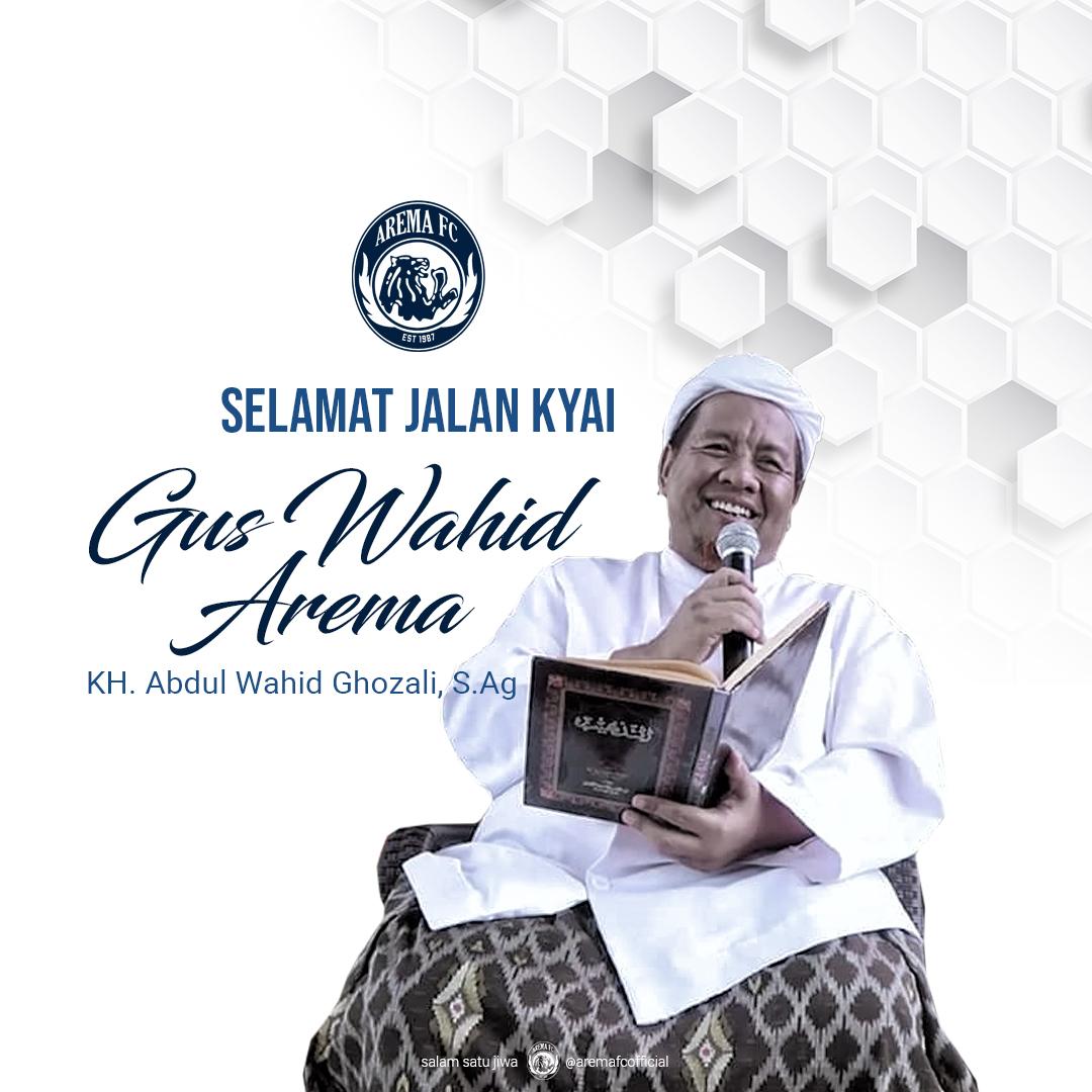 Selamat Jalan Kyai 👳🏼‍♂️🤲🏼

Innalillahi Wa Innailahi Rajiun. Turut belasungkawa yang sedalam-dalamnya atas berpulangnya ke Rahmatullah,
KH. Abdul Wahid Ghozali, S. Ag
(Gus Wahid Arema / Pengasuh Ponpes As Salam Singosari Malang) 
Doa terbaik untuk beliau 🤲🏼🤲🏼🤲🏼
.
. 
💙💙💙
#aremafc