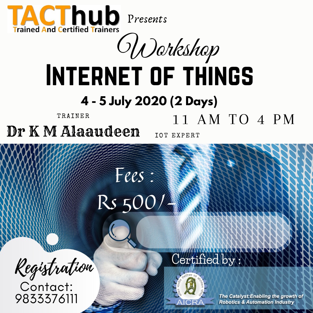 technoxian's tweet photo. Greetings From TACThub- Workshop on IOT
https://t.co/02bnD7u0WJ
#TACThub #Workshop #InternetOfThings https://t.co/dSwyVx4fc0
