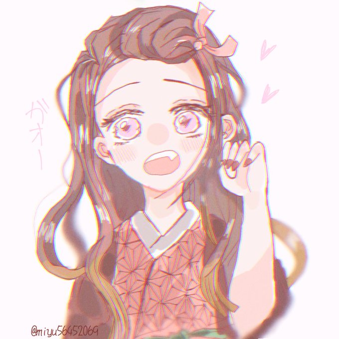 ハートカカヲ🍫🍓さんがTwitterに投稿した竈門禰豆子(鬼滅の刃)のイラスト。