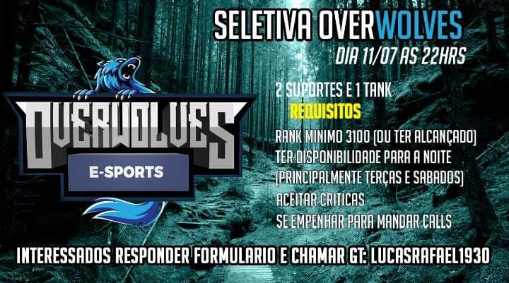 OverwolvesO's tweet photo. As seletivas já estão abertas! Plataforma: Xbox One.
Formulário: https://t.co/QiFdy7asS6
Interessados podem chamar aqui na DM também! https://t.co/tKvcvwVFNe