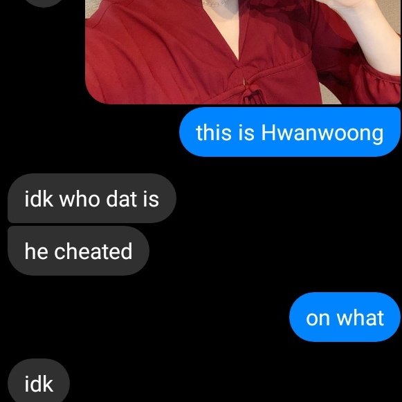 hwanwoong ... what did he cheat on