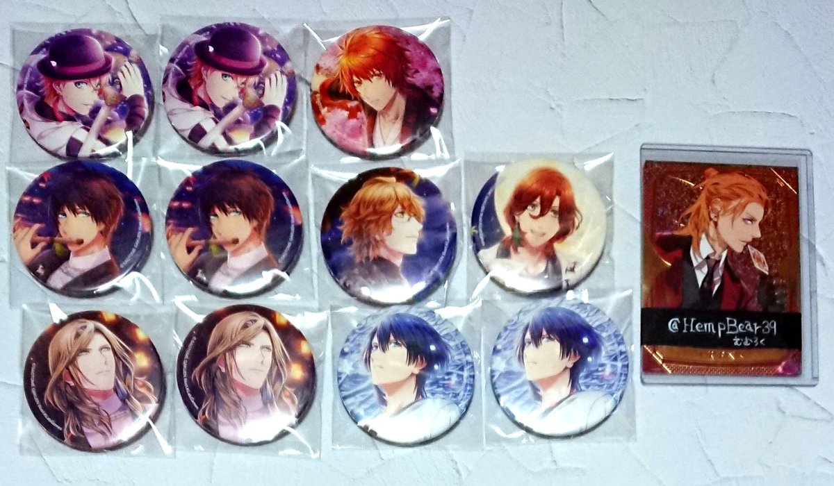 HempBear39's tweet image. うたプリ 缶バッジ 郵送交換 譲渡
【譲】
雪月花
那月 嶺二 真斗 セシル 翔 蘭丸 カミュ 藍

アナザー
セシル 真斗 翔 音也 那月 嶺二 カミュ

【求】雪月花 レン or 定価＋送料

検索からでもお気軽にID付きお写真と共にお声掛け下さい。
宜しくお願いします。