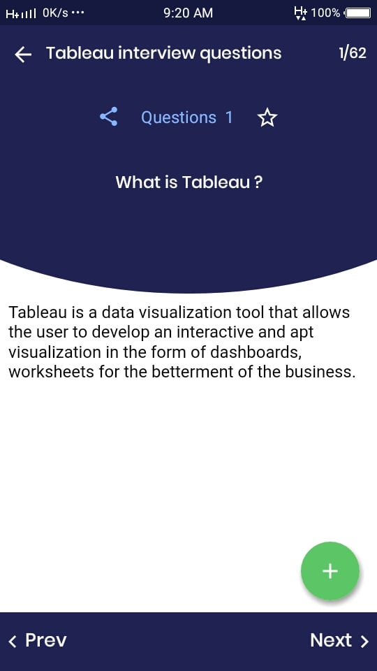 superamit2003's tweet image. #Tableau_interview_question #interview_question #mocks_interview_question
Read the best tableau interview question download the app.
{bit.ly/3cbcSg3
