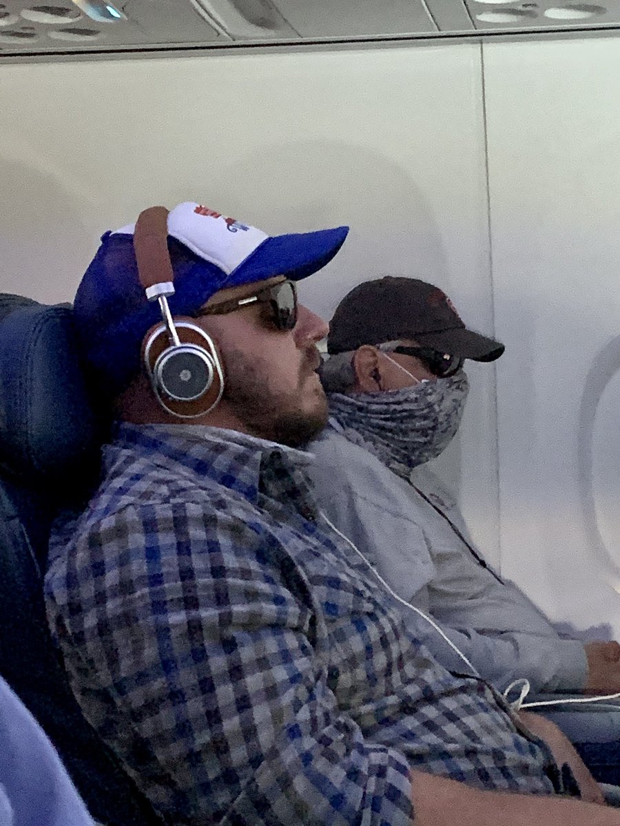Hey <a href="/Delta/">Delta</a> thanks for keeping us all safe with your “gentle reminder” to wear a mask...not! #fail #lessthan6ftaway #DeltaAirlines