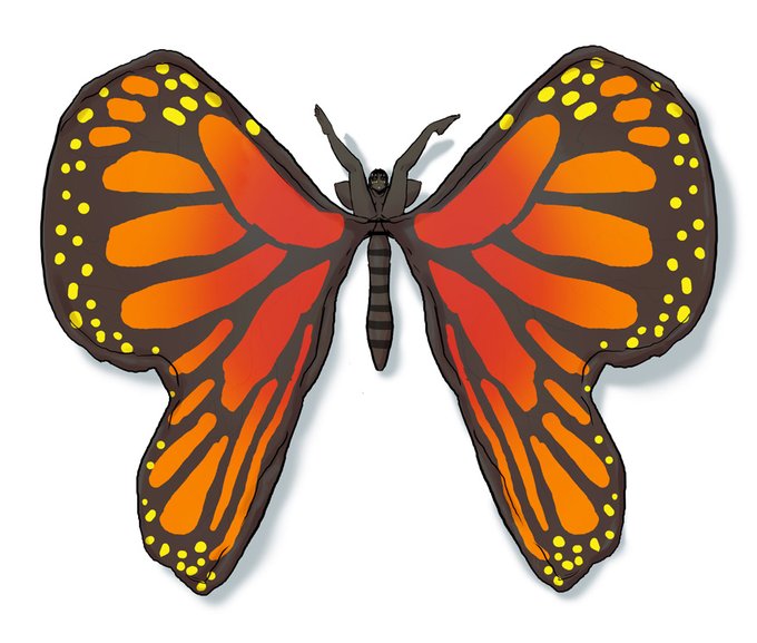 [R-18] てふてふ #蝶 #ボディペイント #肥大化 #クリトリス #小陰唇 #擬態 https://t.co/OwUxJVx8S3 