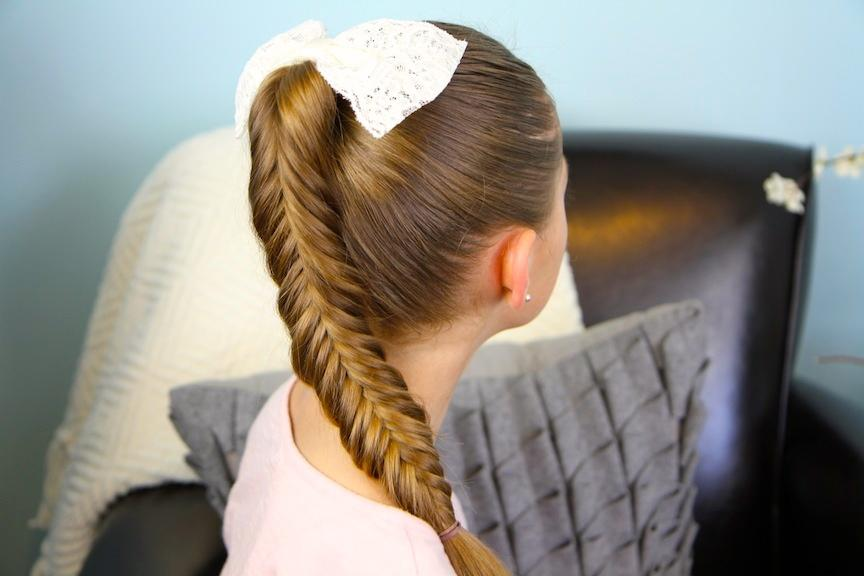 Thankfully her hair, while long and wild looking, is soft and easily managed into a quick fishtail braid, which he indulgently tops with a white, lacy bow that Akino is already holding after she tells him that it's her favorite one.It doesn't even take ten minutes.