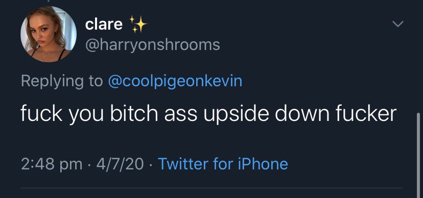 clare bullying me: a (short) thread cause i wasn’t bothered to scroll 