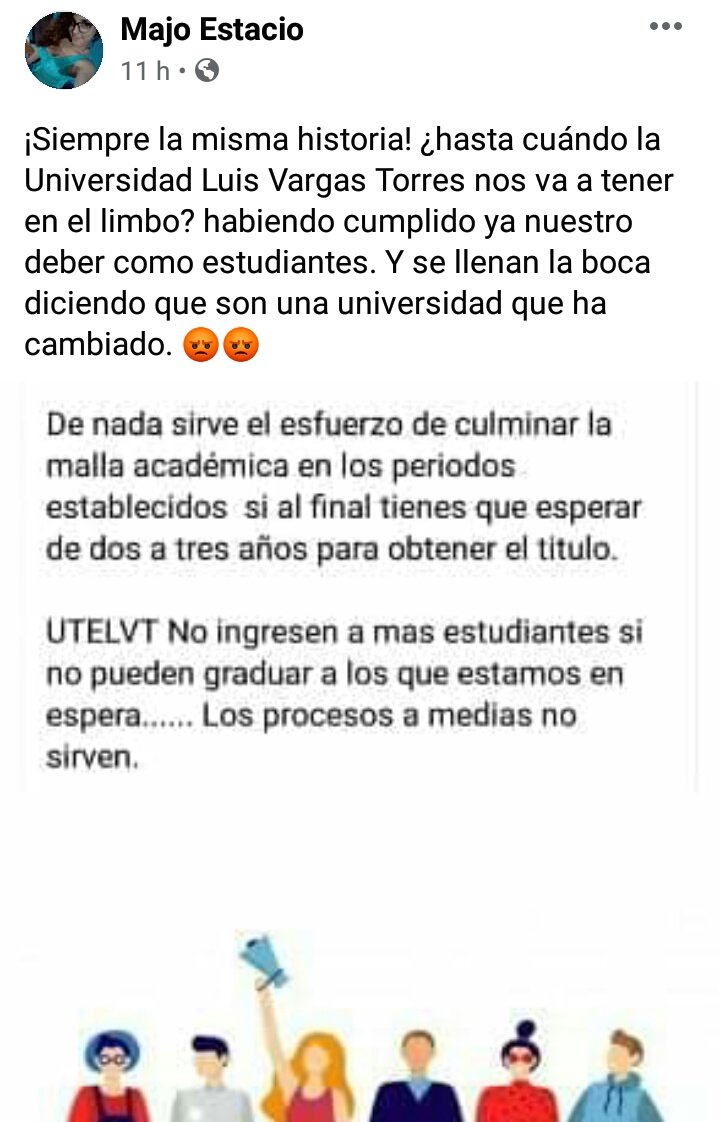 voltergodoy's tweet photo. @ces_ec @Vice_Ec @Educacion_Ec @EduSuperiorEc @Caces_Ec @DDHH_Ec . Estudiantes que a 2 años de haberse incorporado no reciben su título. Esta es la realidad de la Universidad técnica Luis Vargas Torres de Esmeraldas. Los estudiantes están a la merced de nadie. https://t.co/VqpprvvA5G