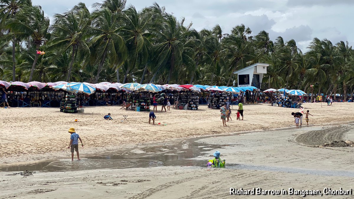 My hotel said it is about 80% occupancy this weekend. Which isn’t bad considering they only just reopened a few days ago. I’ve checked out now and will drive down to Pattaya which is my next destination.  #Thailand – bei  หาดบางแสน (Bang Saen Beach)