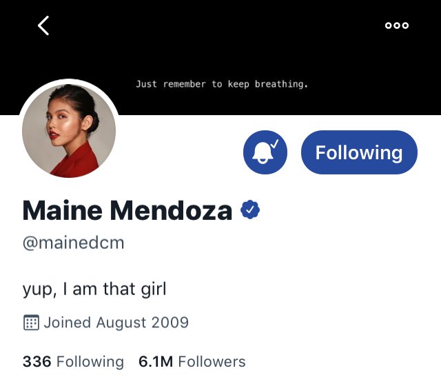 Maine Mendoza, the Social Media Influencer.IG: 3.6M+ FollowersTwitter : 6M+ FollowersFacebook: 4M+ Followers @mainedcm |  #Maine4thAnniversary