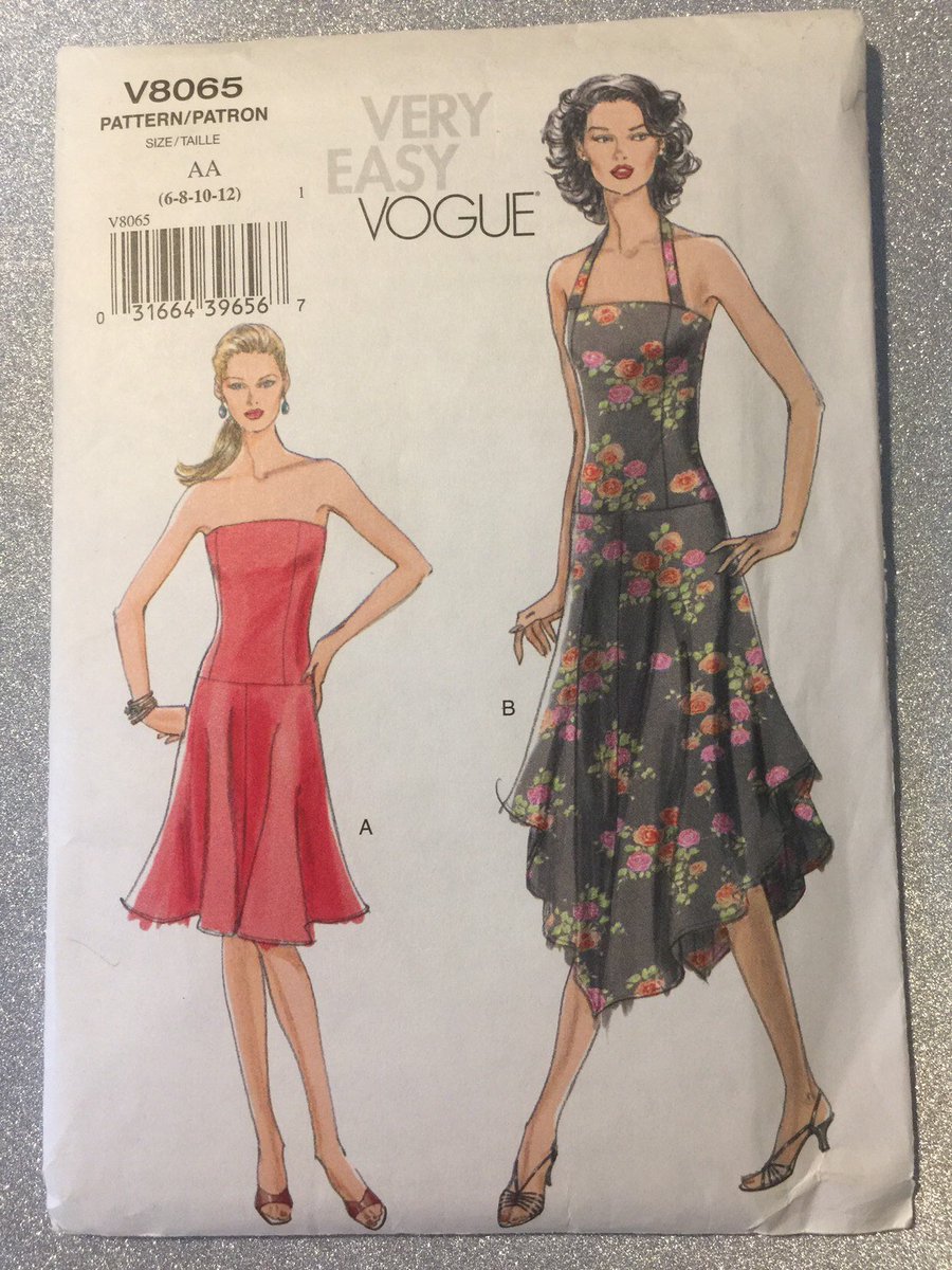 WatsonsVintage's tweet photo. TAKE A PEEK AT THIS FABULOUS VOGUE SUMMER DRESS PATTERN in my #etsyshop: Uncut 2005 Very Easy Vogue Pattern for a Misses'/Misses' Petite Dress in 2 styles -sizes 6-12 Pattern No V8065 - Collectable - Dress Pattern https://t.co/SEv2kHUzQ6 #Vogue #EasySewingPattern #DressPattern https://t.co/9DK1NsndAq