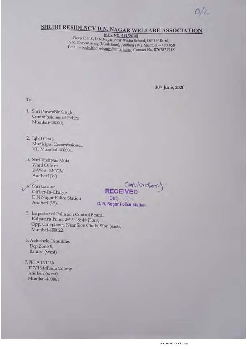 srdnwa's tweet photo. @mybmcwardKW @MCGM_BMC @bmcmumbai @mybmc @mybmcPHD @mybmcHealthDept @CPMumbaiPolice @CMOMaharashtra @AmeetSatam @sudhasinghbjp 

SHUBH RESIDENCY DN NAGAR WELFARE ASSOCIATION requests MCGM &amp; police dept to close down illegal slaughtering in our area. https://t.co/rMP8ojM3Yo