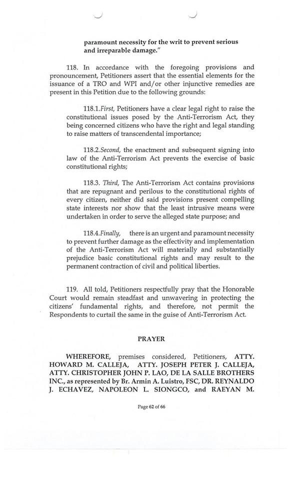 anjocalimario's tweet photo. BREAKING: First petition challenging constitutionality of Anti-Terrorism law filed before Supreme Court. @cnnphilippines https://t.co/K7VIqcepdx