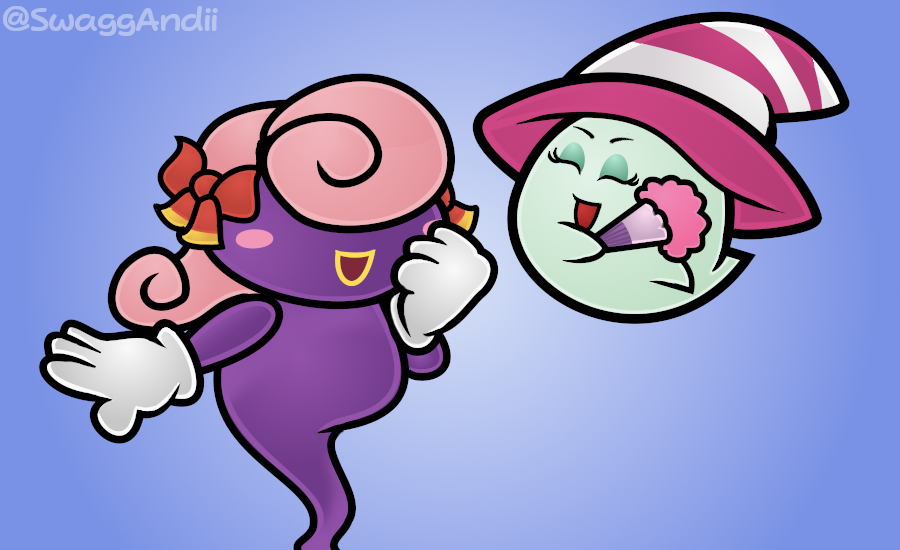 Took a brief break from commissions to make a lil Paper Mario art. My fav Party Members from the first two games, just hanging out 👻

#papermario #TTYD #papermariottyd #vivian #ladybow #clothesswap