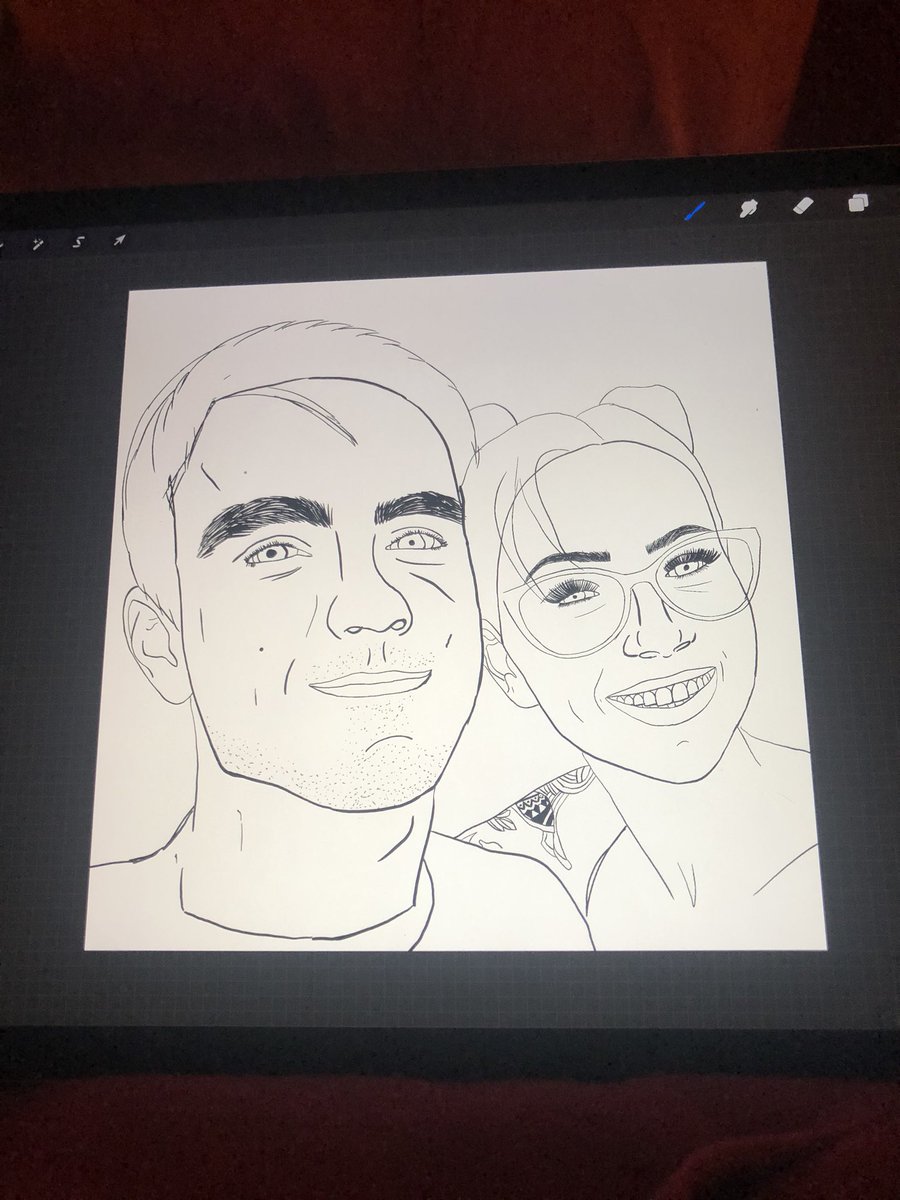jadesartbox's tweet photo. Got some sketching in today 😍 #wips #Procreate #drawing #digitalart #portrait https://t.co/5RKLHXB9z0