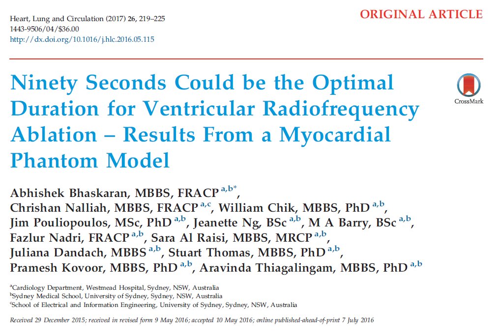 <a href="/ValayParikhMD/">Valay Parikh</a> <a href="/rdschaller/">Robert Schaller</a> Agree. It appears that very similar effect can be achieved at moderate powers lasting 90s or more. Here's the reference heartlungcirc.org/article/S1443-… <a href="/abhi_bhaskaran/">Abhishek Bhaskaran</a>