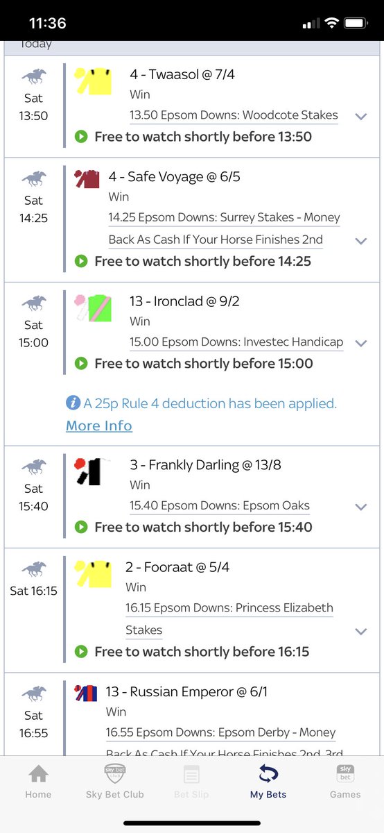 jry_wales's tweet photo. CHOC TIPS

First picture are my winners for today. Back as you please, acca e/w, singles double, Canadian etc. Reccomend a Twaasol / Frankly Darling double win. Second picture Lucky 31 E/W. Low stakes. #ChocTips #EpsomDerby https://t.co/K72TVknbRF