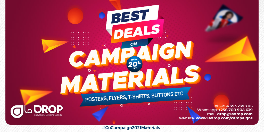 laDROPug's tweet photo. Looking for a reliable printing partner for your campaign materials. We offer every kind of campaign material you need to increase your candidate’s visibility.

Place your order;

Call/Whatsapp: +256700908639
https://t.co/K5u4Np3YnZ

#UgandaDecides2021 #GoCampaign2021Material https://t.co/5Z17bp2wrm
