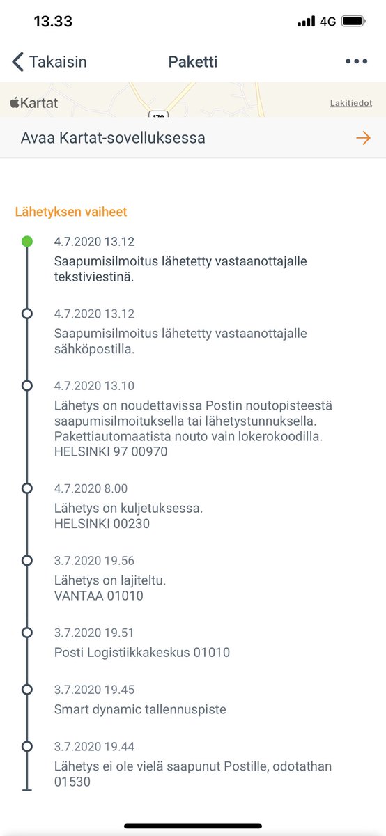 sam1ranand's tweet photo. Nyt oli todella nopea toimitus uudelle puhelimelle. Eilen tilattu ja alle vuorokaudessa laite noudettavissa. 👌🏻👏🏻@DNA_fi @Postigroup #nopeeta #happycustomer #uusiluuri https://t.co/STtxZdFT1R