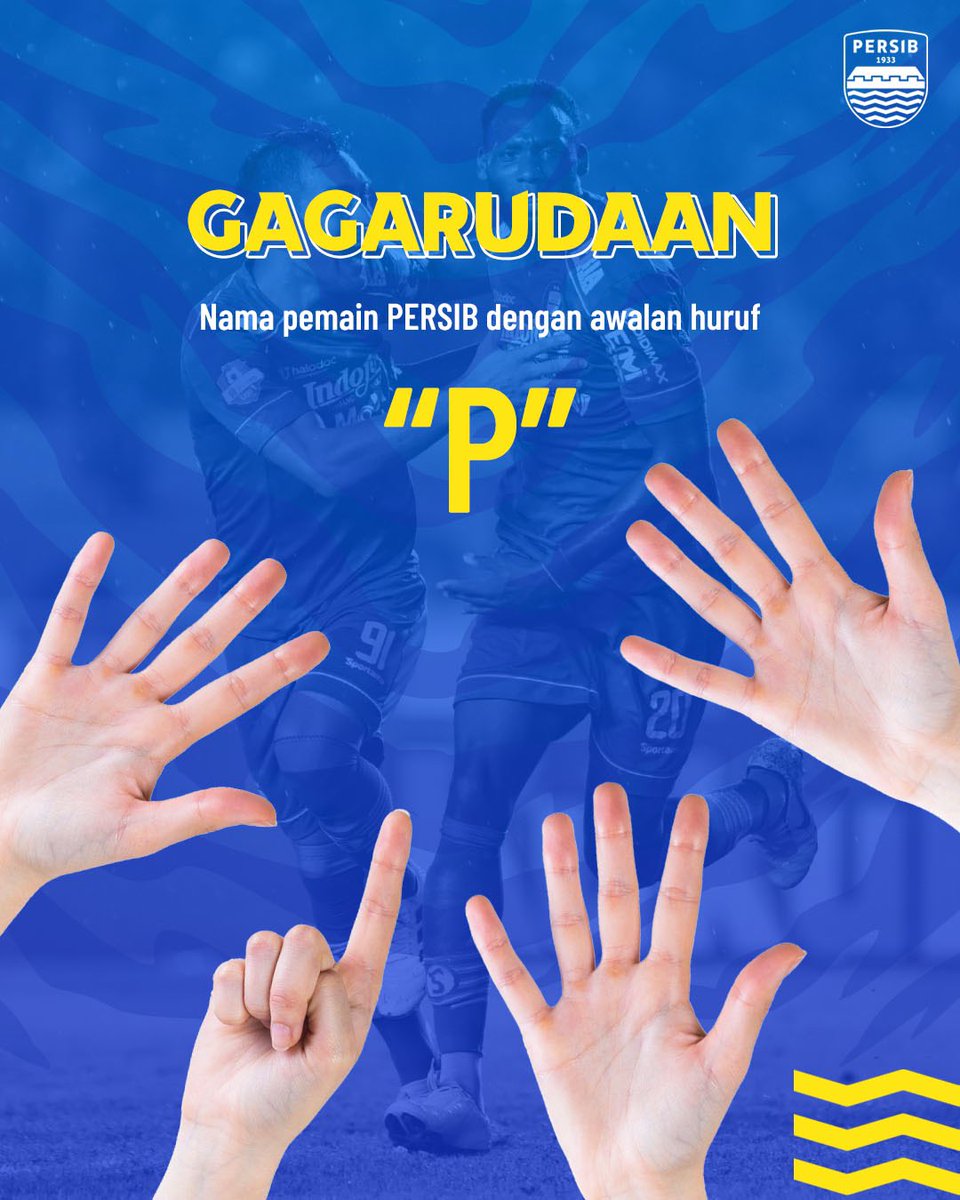 persib's tweet photo. Main gagarudaan yuk, siapa saja pemain PERSIB dengan awalan huruf P? 🤔

#PERSIB | #MENANGBERSAMA https://t.co/RLlScfjiSj