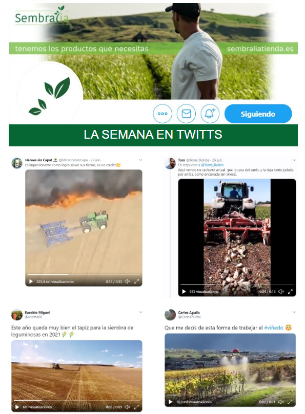 SembraliaES's tweet photo. 🚜¿Quieres saber cómo ha ido la semana en el sector agrario a través de algunos #twits?

👨‍🌾Nos quisimos fijar esta semana en cómo trabajan el campo con maquinaria...

👉En el boletín de #Agronoticias de @SembraliaES os contamos lo más destacado: https://t.co/fHMOssVrsk

🧵#Hilo⤵️ https://t.co/EtrJYbmJUq