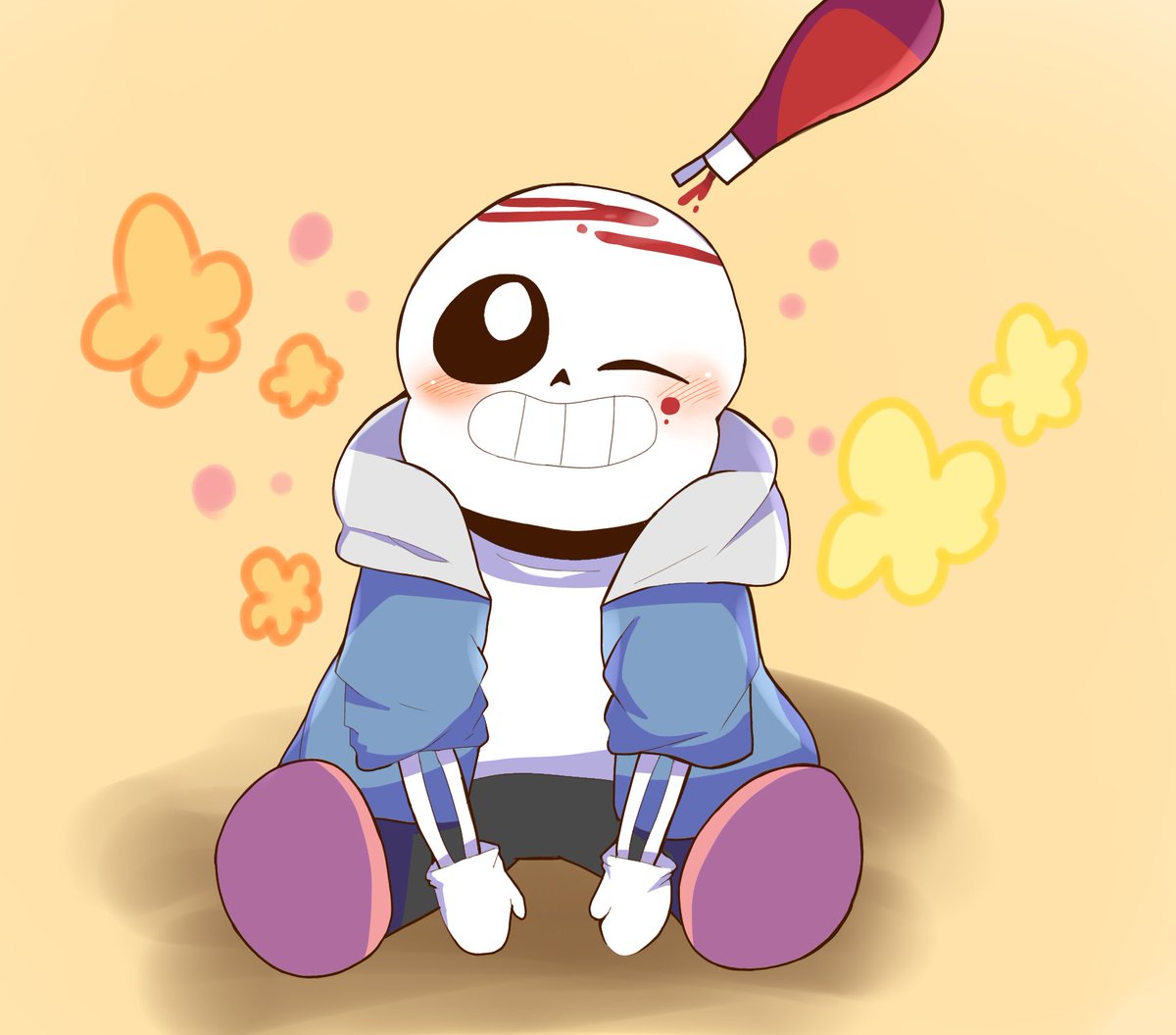 ログアウト済み Undertale Sans サンズちゃんにケチャップかけて食べたい あとどうでもいいですけど アイコン変えました 定期的に変えたくなる