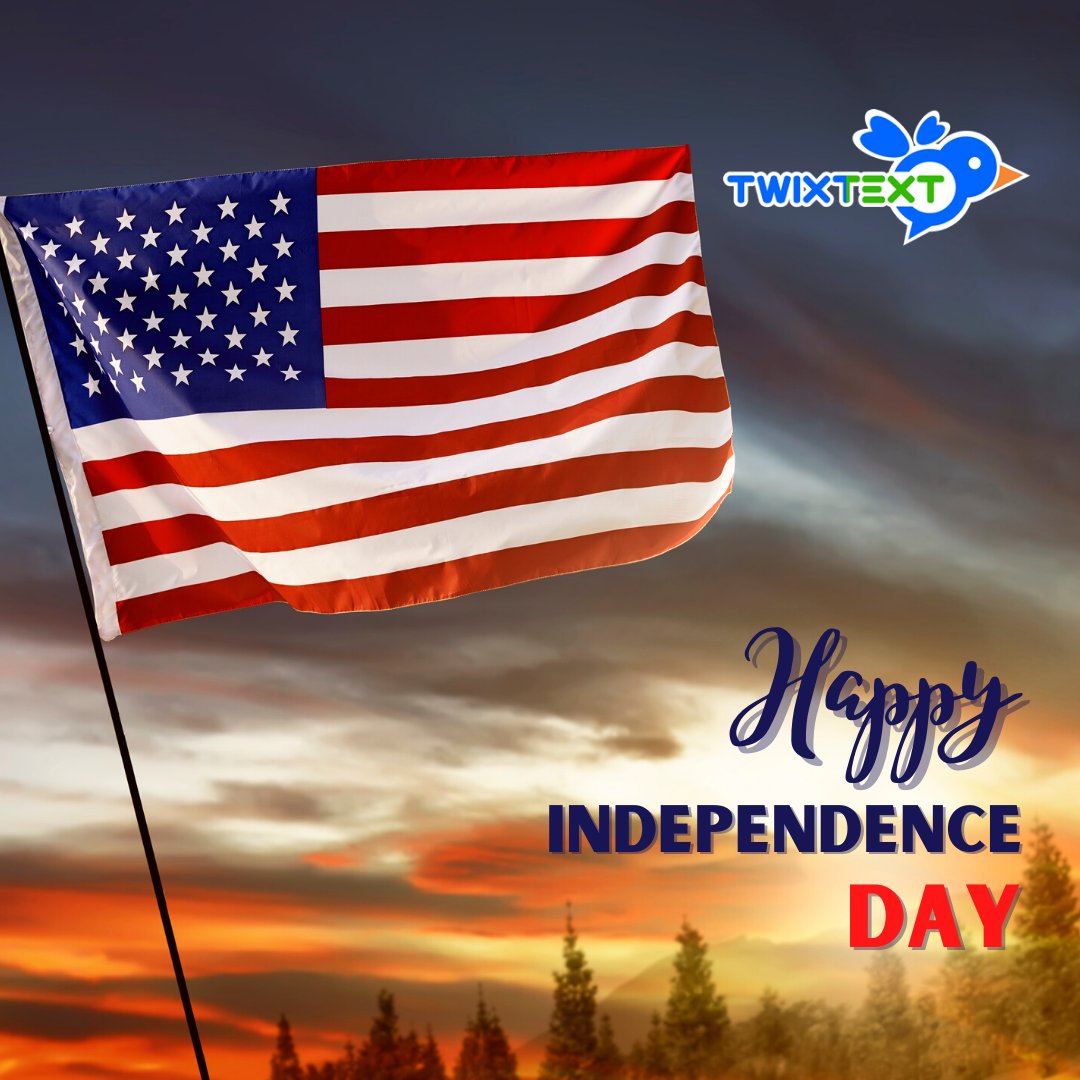 TwixTextSMS's tweet image. Let&apos;s celebrate this 4th of July together and let&apos;s continue building this #nation based on a great education, proper use of technologies and persevering the rights of all in #freedom. The #Twixtext Family wishes you a #Happy Independence Day!

#happyindependenceday #happy