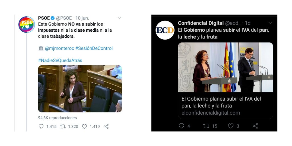 🥖 El Gobierno "del pueblo" anuncia subida de impuestos; incluyendo el IVA de pan, leche y fruta

🗣️Supriman duplicidades. Cierren chiringuitos. Recuperen fraude fiscal, dinero negro. Corruptelas

💶 Antes de subir impuestos adelgacen la administración Quiten ministerios inútiles