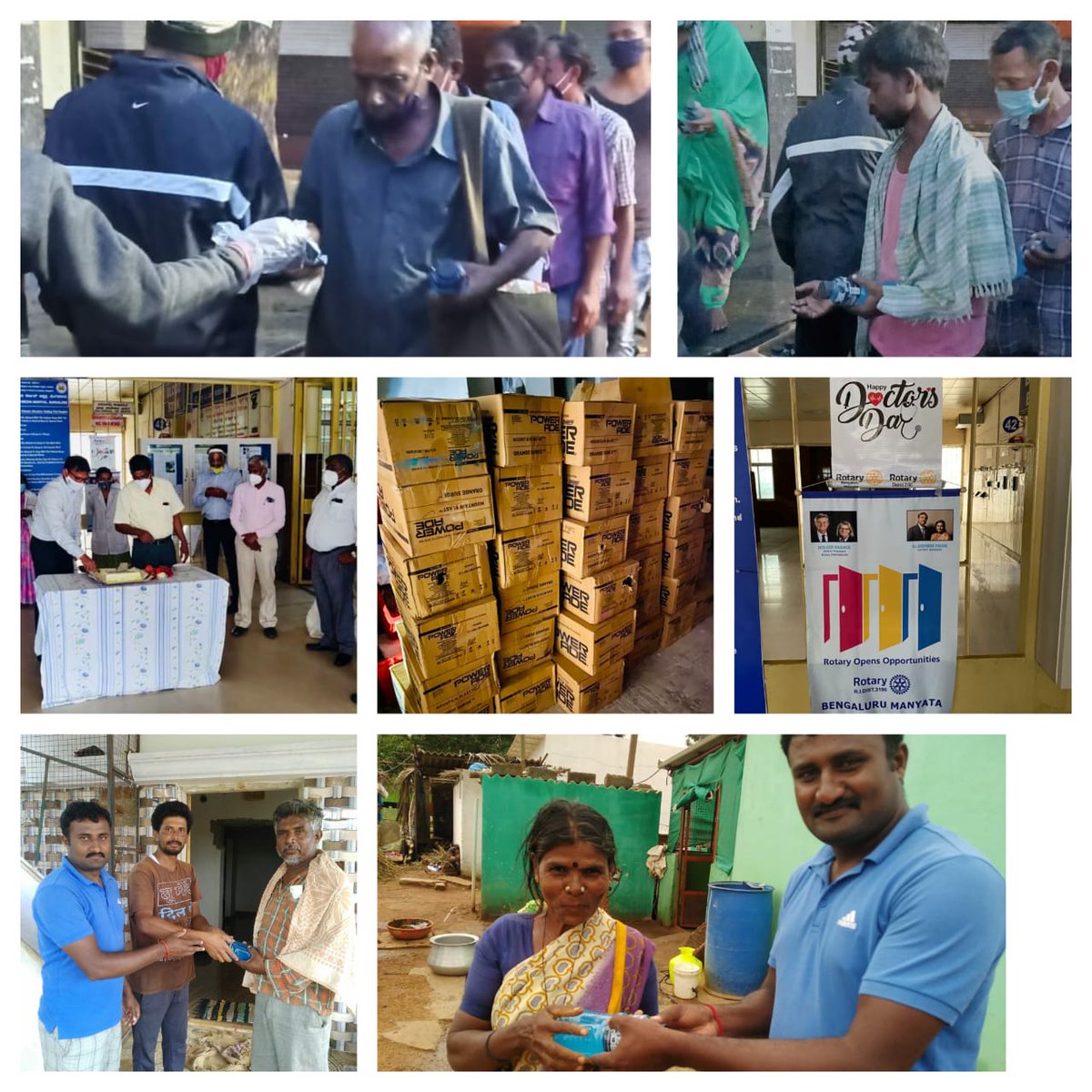 treesforfree's tweet photo. Cowin NGO Reforestindia Rec'd 9600 btls of Power ADE mountain Blast from CocoCola.  Distributed 4800 by Co-win warriors in interior villages, 2400 to migrant workers Yeshwanthpur Railway stn  2400 on Doctor's Day to all the hospitals. @indiacan2020 @SimiMishraSM  Shivakumar1011 https://t.co/wTOq4xVdCT