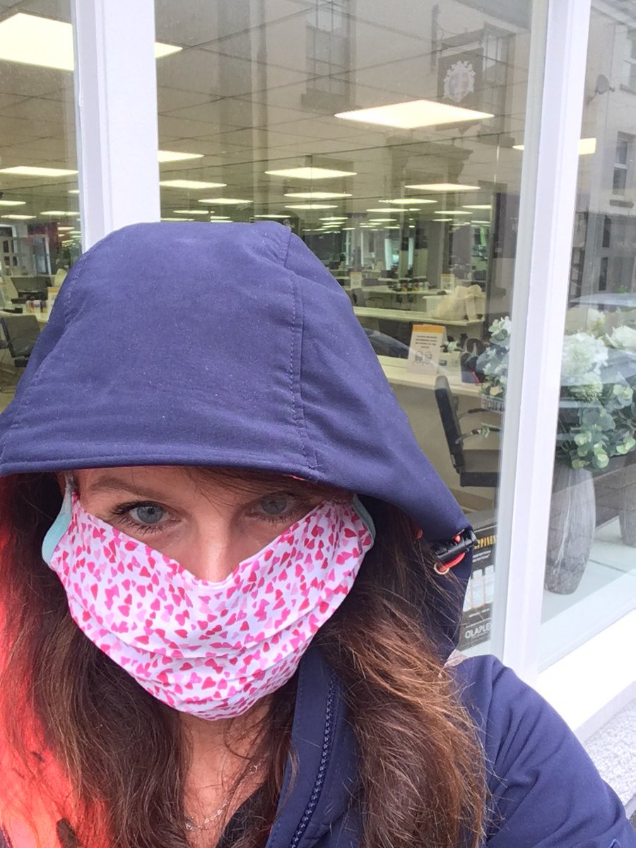 JacquieBirditv's tweet image. Who else is queued up in the rain outside the hairdressers? #firstappointment #imaybesometime