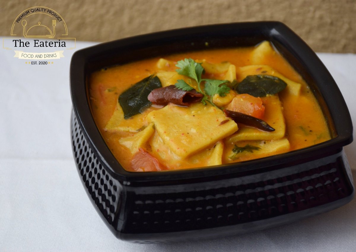 EateriaThe's tweet photo. *Dal dhokli* 
.
.
.
Made by:- chef raj metkar
.
.
.
Dal dhokli, varan phal, or chakolya is a Rajasthani, Gujarati and Maharashtrian dish made by boiling thick dal. It is considered a comfort food. Known for cleansing the soul.
.
.
.
#food #foodporn #foodstagram #nashik #cheflife https://t.co/AQDWYuXGQy