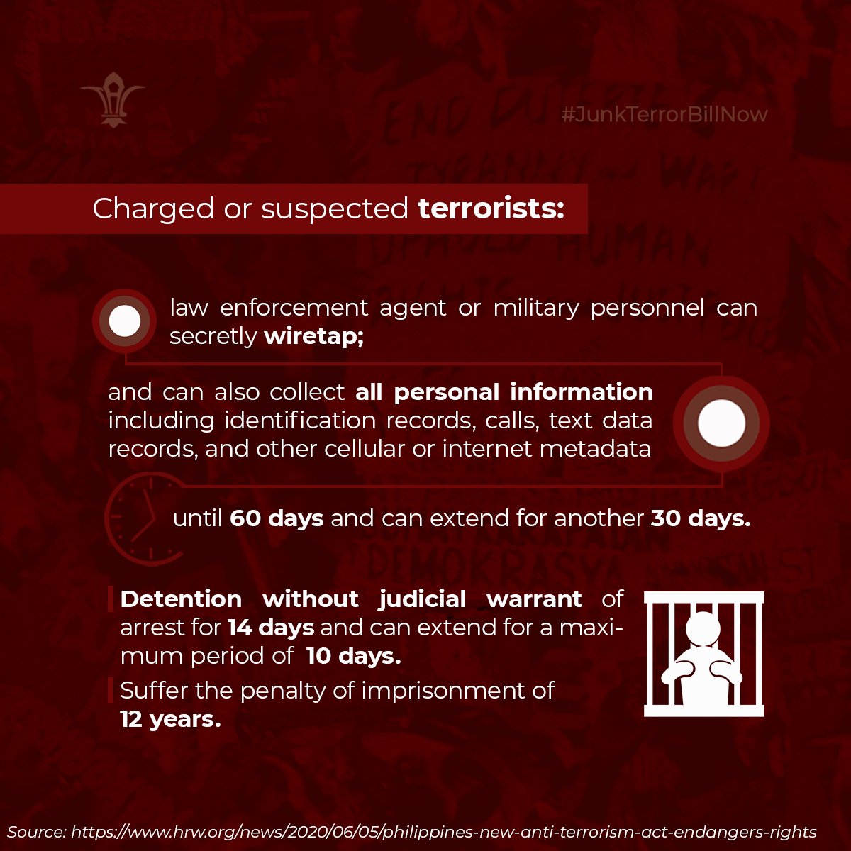 ADUChronicle's tweet photo. Since the president has already signed the anti-terror bill into law, here is what you should know on what this Act defines as 'terrorists' and how it can possibly abuse the rights of the civilians. https://t.co/evrtkJKok9