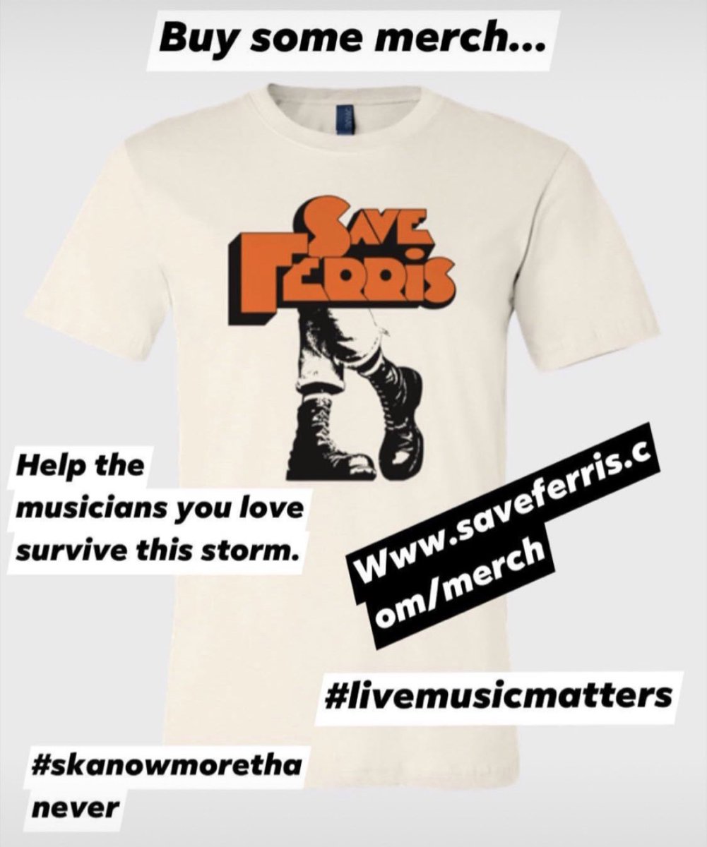 Did U know the #livemusicindustry is one of the hardest hit worldwide due to pandemic restrictions?Musicians are still out of work for the foreseeable future. How to help: BUY MERCH!saveferris.com #MusicLivesOn #saveferris