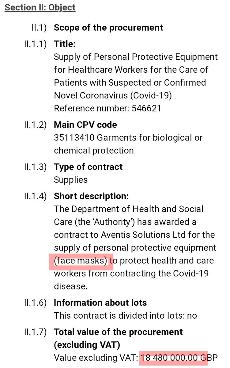 You may think it is not the most obvious place from which to purchase £18.5m worth of facemasks (for which contract it was apparently the only bidder). This Government disagrees.  https://ted.europa.eu/udl?uri=TED:NOTICE:309296-2020:TEXT:EN:HTML&src=0