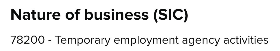 It's an employment agency with net assets of £322.