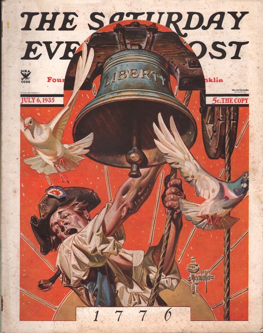 J.C. Leyendecker. 'Ringing Liberty Bell'Happy 4th of July!