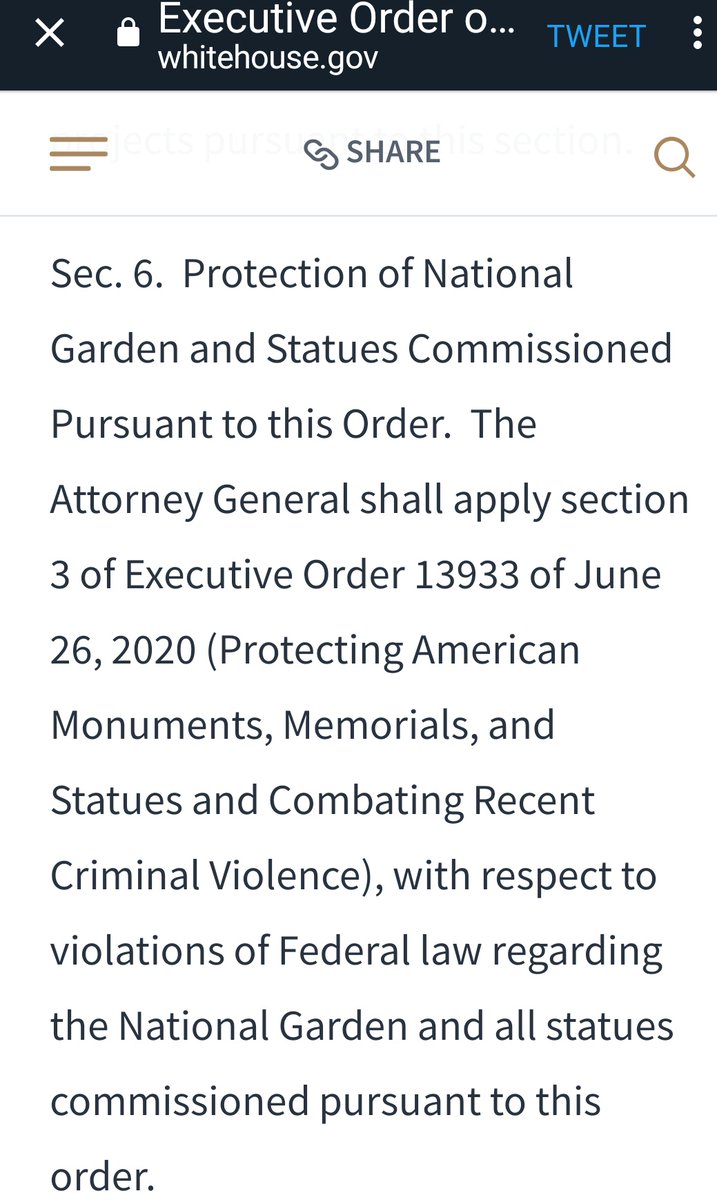 Anyone who dumps paint on, tears down, or otherwise modifies an "American Heroes" statue will be subject to federal prosecution. Reminder that those "heroes" will include Columbus, Junipero Serra, Daniel Boone & Davy Crocket as well as some others that would be natural targets.