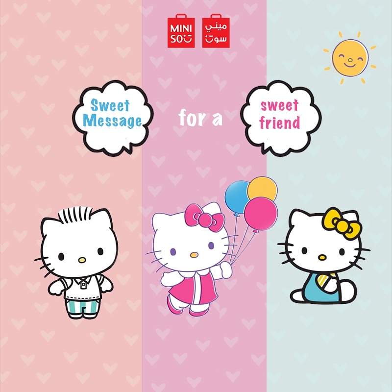 miniso_uae's tweet photo. Tag a friend and say something sweet. Be kind to everyone like hello kitty 🐱😍😉😊❤😎
#miniso #minisouae #hellokitty #newseries #newcollection #love #fashion #style #follow #postoftheday #lovelife #loveminiso https://t.co/vJQroSQOHh