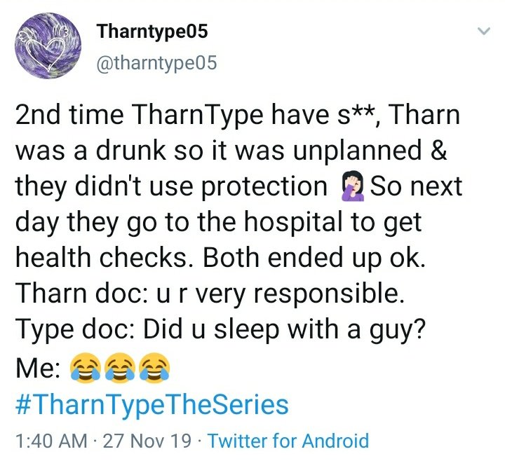 woongsunger's tweet photo. so this is the scene when they went to the hospital to get checked because they had an unsafe sex SLDHSJDH THARN WAS SO CONFIDENT #TharnTypeBoxSet https://t.co/x7iR1U8rk5